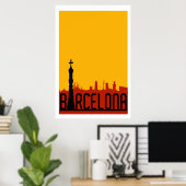 Barcelona, Spanien, Reiseplakat Poster (Heimbüro)