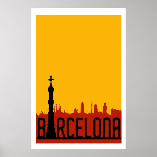 Barcelona, Spanien, Reiseplakat Poster (Vorne)