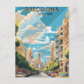 Barcelona Spanien Reiseplaner Design Postkarte (Vorderseite)