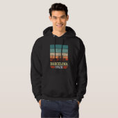 Barcelona Spanien Retro Vintag Sunset Skyline Barc Hoodie (Vorne ganz)