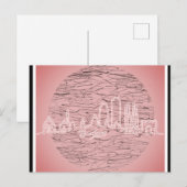 Barcelona Spanien Rosa Stadt Skyline Reisen Postkarte (Vorne/Hinten)