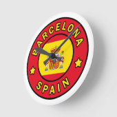 Barcelona Spanien Runde Wanduhr (Winkel)
