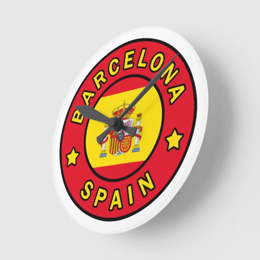 Barcelona Spanien Runde Wanduhr (Winkel)