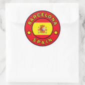 Barcelona Spanien Runder Aufkleber (Tasche)