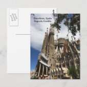 Barcelona Spanien Sagrada Familia Postkarte (Vorne/Hinten)