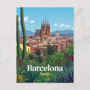 Barcelona Spanien Sagrada Familia Stadt Postkarte