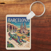 Barcelona Spanien Schlüsselanhänger (Rückseite)