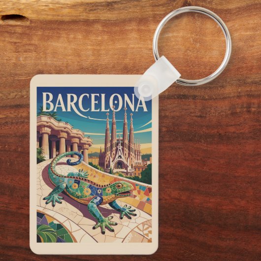 Barcelona Spanien Schlüsselanhänger (Rückseite)