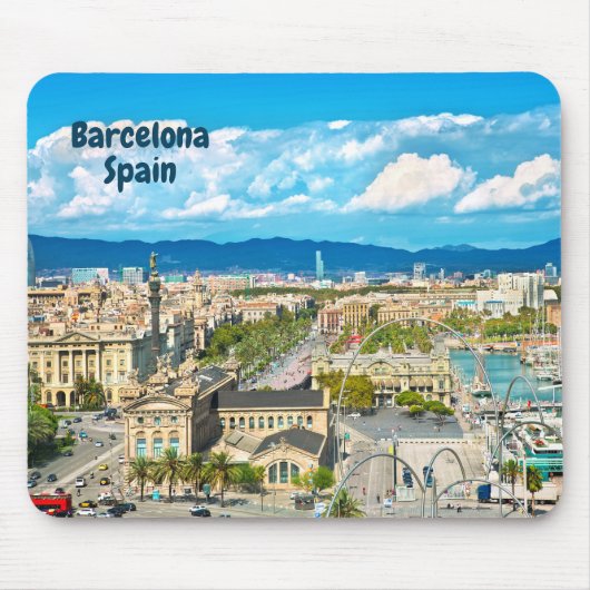 Barcelona, Spanien Schöne Aussicht Mousepad (Vorne)
