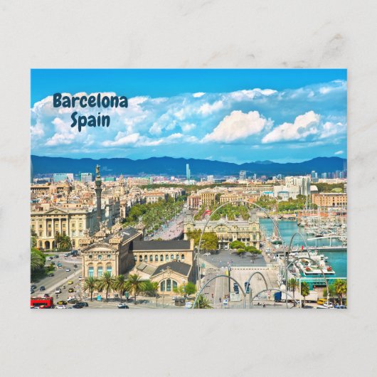 Barcelona, Spanien Schöne Aussicht Postkarte (Vorderseite)