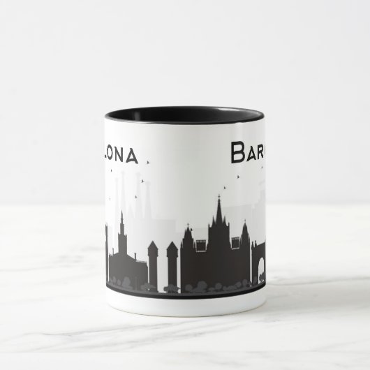 Barcelona, Spanien | schwarze u. weiße Tasse (Zentrum)