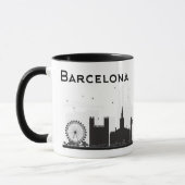 Barcelona, Spanien | schwarze u. weiße Tasse (Links)