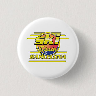 Barcelona Spanien - Ski-Logo Button