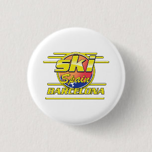 Barcelona Spanien Skilogo Button