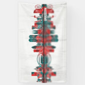 Barcelona Spanien Skyline Banner (Vertikal)