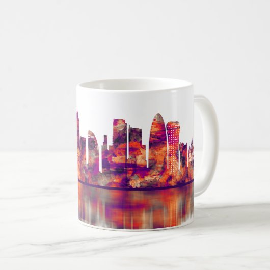 Barcelona Spanien Skyline Kaffeetasse (VorderseiteRechts)