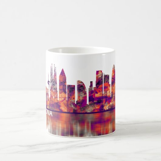 Barcelona Spanien Skyline Kaffeetasse (Mittel)