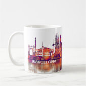Barcelona Spanien Skyline Kaffeetasse (Links)