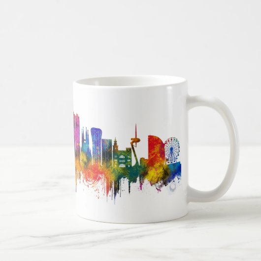 Barcelona Spanien Skyline Kaffeetasse (Rechts)