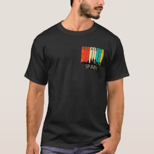 Barcelona Spanien Skyline Kunst T-Shirt
