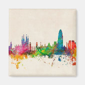 Barcelona Spanien Skyline Magnet (Vorne)