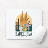 Barcelona Spanien Skyline-Mausepad Mousepad (Mit Mouse)