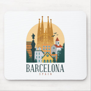 Barcelona Spanien Skyline-Mausepad Mousepad