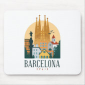 Barcelona Spanien Skyline Mousepad (Vorne)