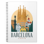 Barcelona Spanien Skyline-Notebook Notizblock (Vorderseite)