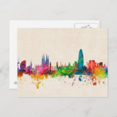 Barcelona Spanien Skyline Postkarte (Vorne/Hinten)