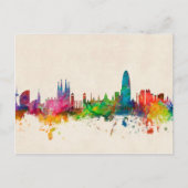 Barcelona Spanien Skyline Postkarte (Vorderseite)