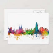 Barcelona Spanien Skyline Postkarte (Vorne/Hinten)