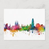 Barcelona Spanien Skyline Postkarte (Vorderseite)