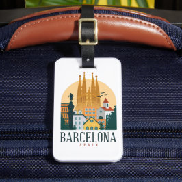 Barcelona Spanien Skyline Travel Tag Gepäckanhänger