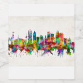 Barcelona Spanien Skyline Weinetikett (Einzelnes Label)
