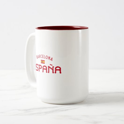 Barcelona Spanien (Spanien) Zweifarbige Tasse (Vorderseite Links)