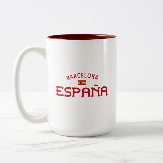 Barcelona Spanien (Spanien) Zweifarbige Tasse (Links)