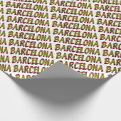 Barcelona Spanien - Spanische Flagge Typografie Geschenkpapier (Ecke)