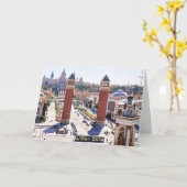 Barcelona, Spanien Stadtbild Karte (Gelbe Blume)