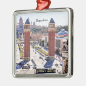 Barcelona, Spanien, Stadtbild Ornament Aus Metall (Links)