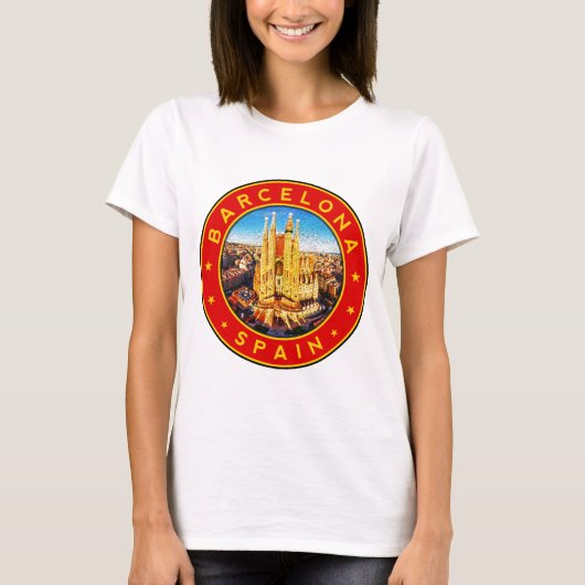 Barcelona Spanien T-Shirt (Vorderseite)