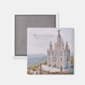 Barcelona Spanien Tempel Expiatori del Sagrat Cor Magnet (Vorderseite/Rückseite)
