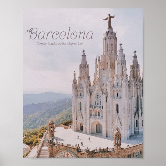 Barcelona Spanien Tempel Expiatori del Sagrat Cor Poster (Vorne)