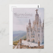 Barcelona Spanien Tempel Expiatori del Sagrat Cor Postkarte (Vorne/Hinten)