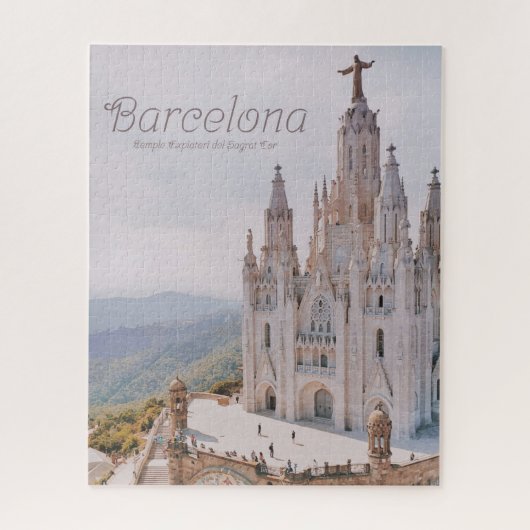 Barcelona Spanien Tempel Expiatori del Sagrat Cor Puzzle (Vertikal)
