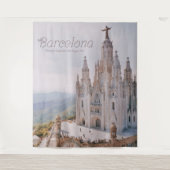 Barcelona Spanien Tempel Expiatori del Sagrat Cor Wandteppich (Vorderseite)