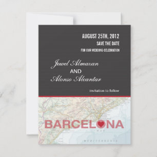 Barcelona Spanien Terminankündigung Save The Date