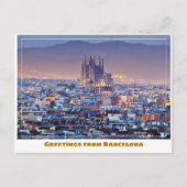 Barcelona Spanien - Überblick über die Sagrada Fam Postkarte (Vorderseite)