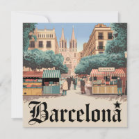 Barcelona Spanien Vintag