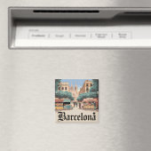Barcelona Spanien Vintag Magnet (In Situ (Geschirrspüler))